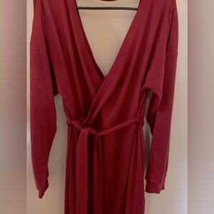 NWT A BEAUTIFUL MOTHER TO BE DRESS Ecavus Maturity DRESS red wine 🐣